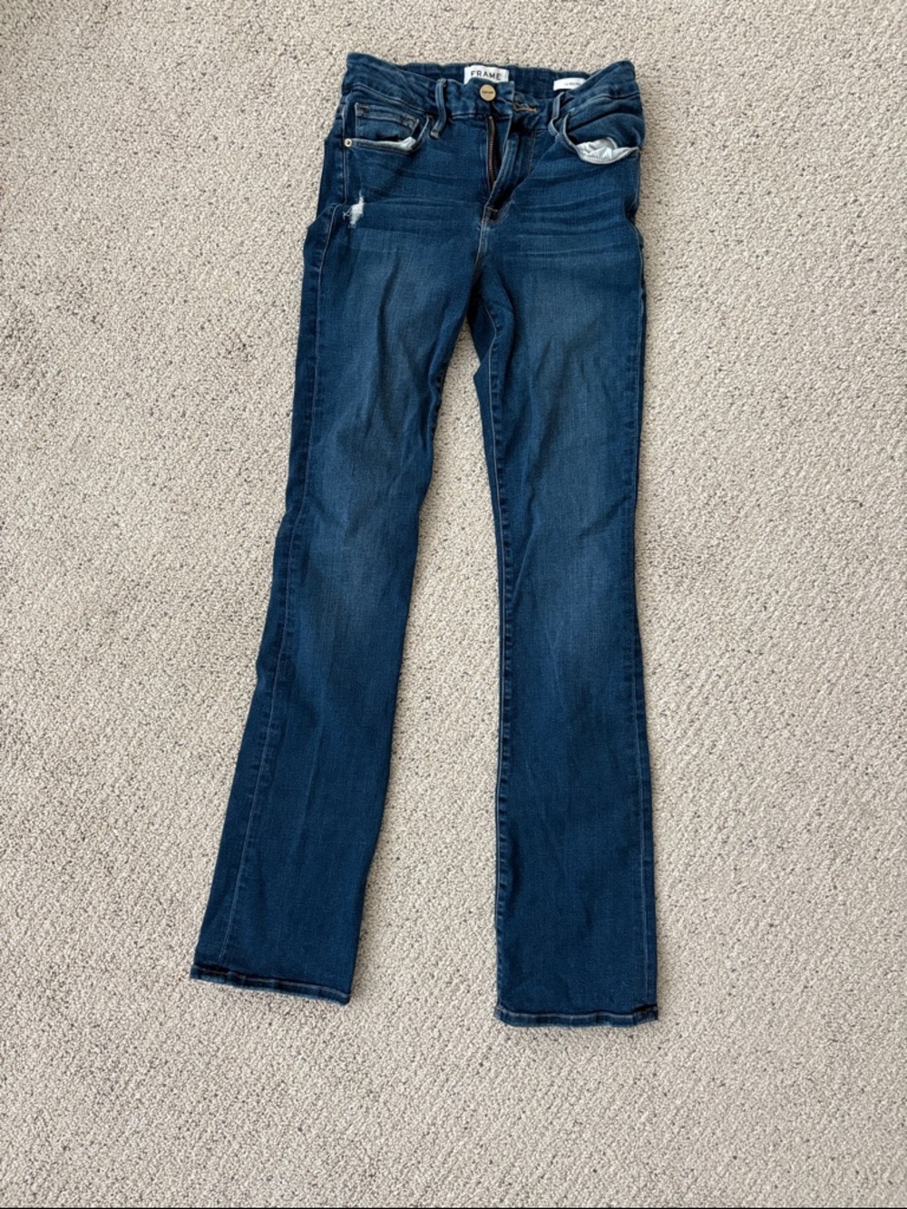 Frame Denim Dark Indigo Flare Jeans